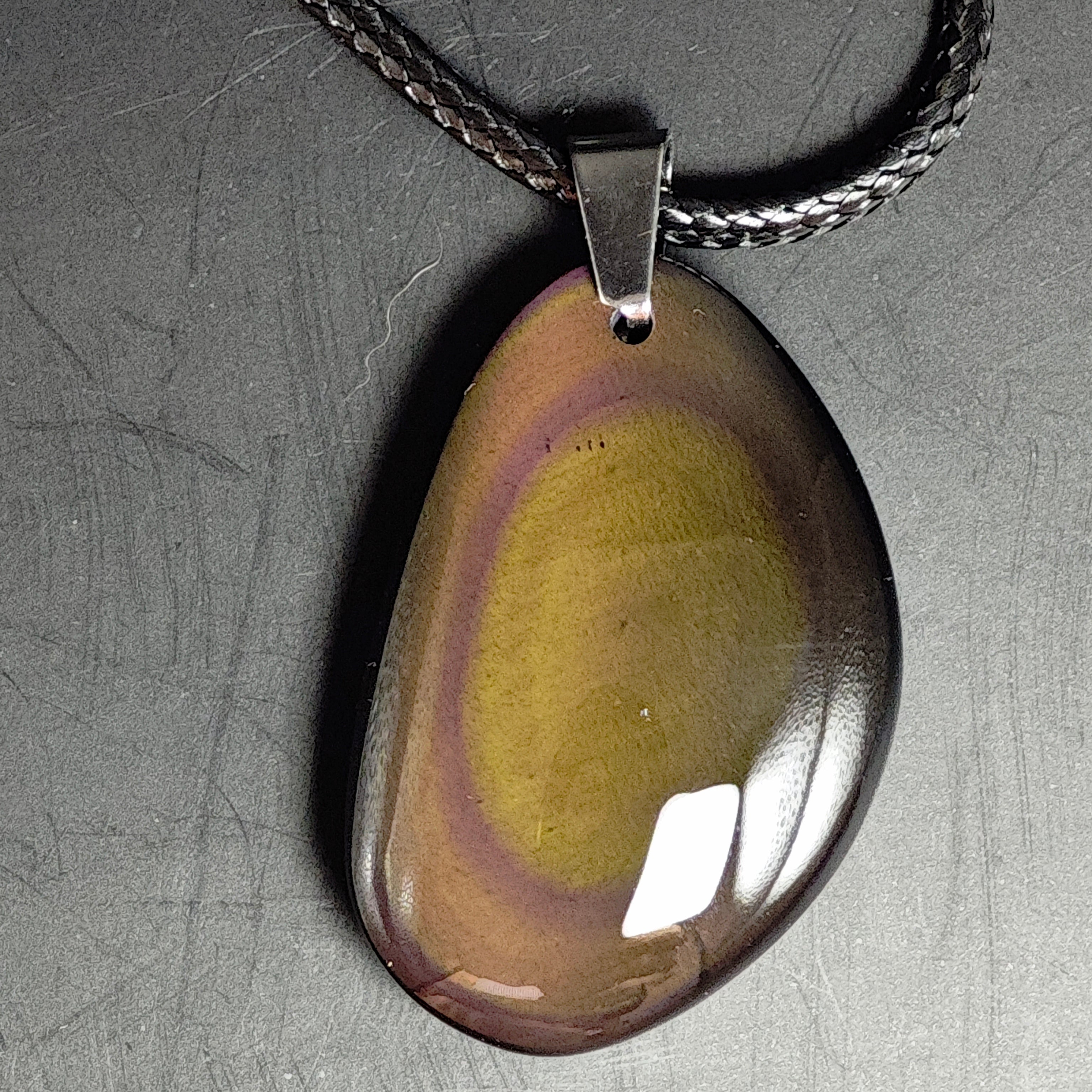 Pendentif - Obsidienne Arc-en-ciel - Oracles &amp; Lunes