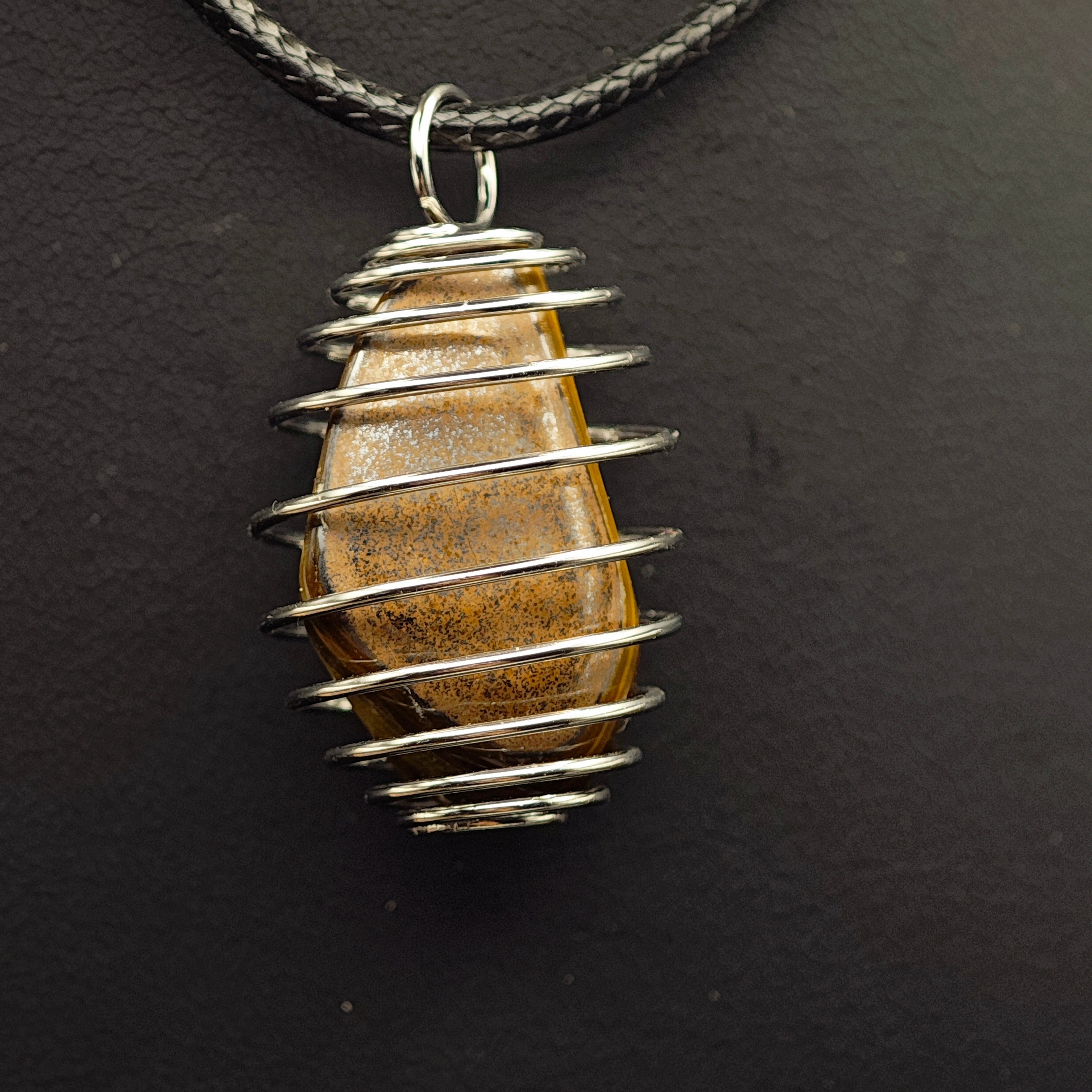 Pendentif Oeil de Tigre - Extra - Cage - Oracles &amp; Lunes