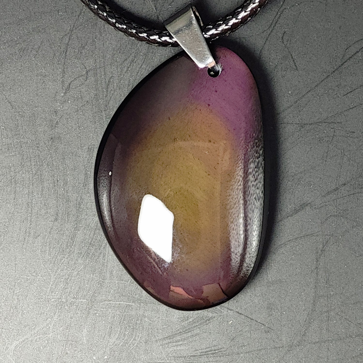 Pendentif - Obsidienne Arc-en-ciel - Oracles &amp; Lunes