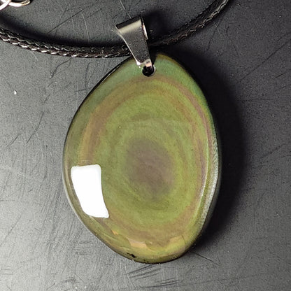 Pendentif - Obsidienne Arc-en-ciel - Oracles &amp; Lunes
