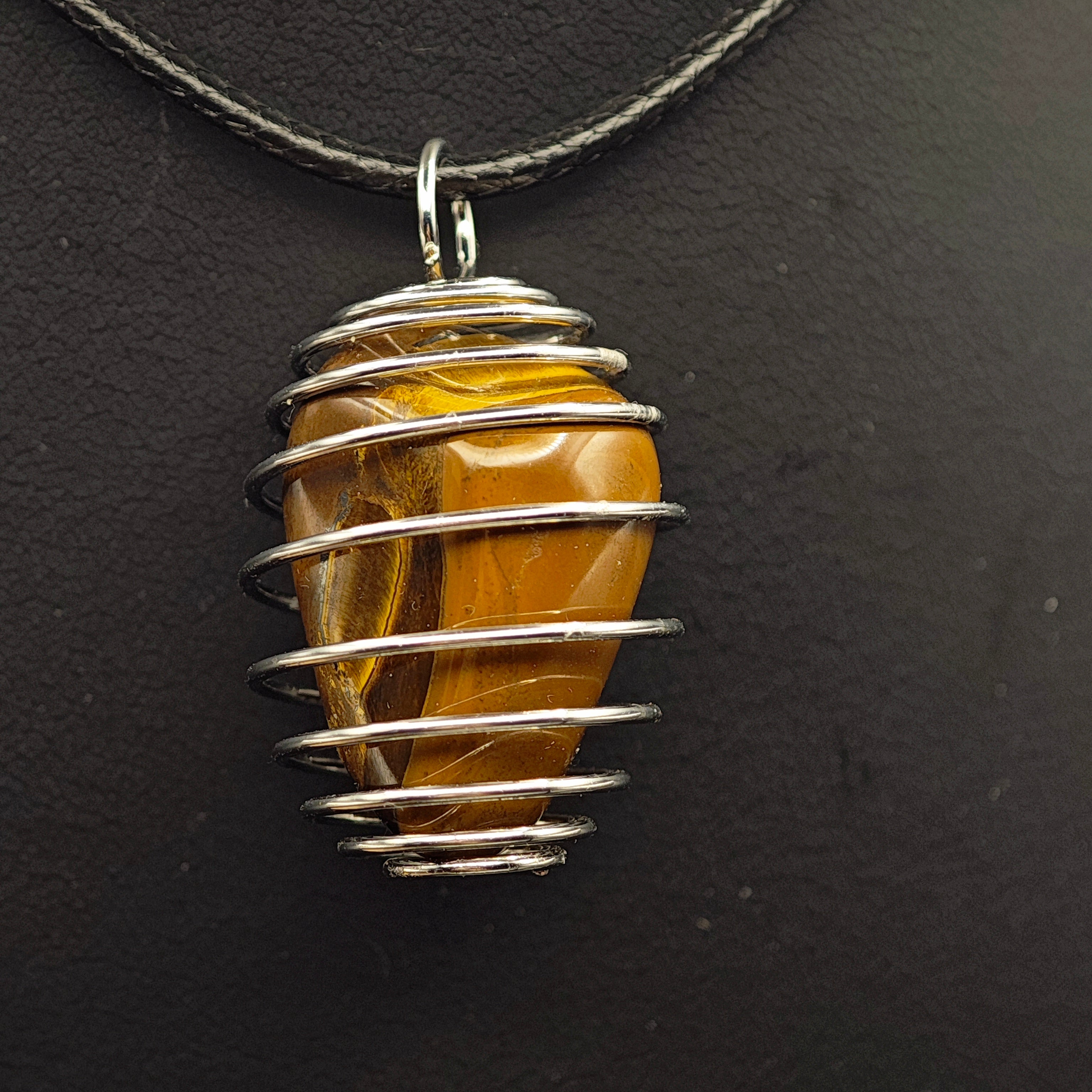 Pendentif Oeil de Tigre - Extra - Cage - Oracles &amp; Lunes
