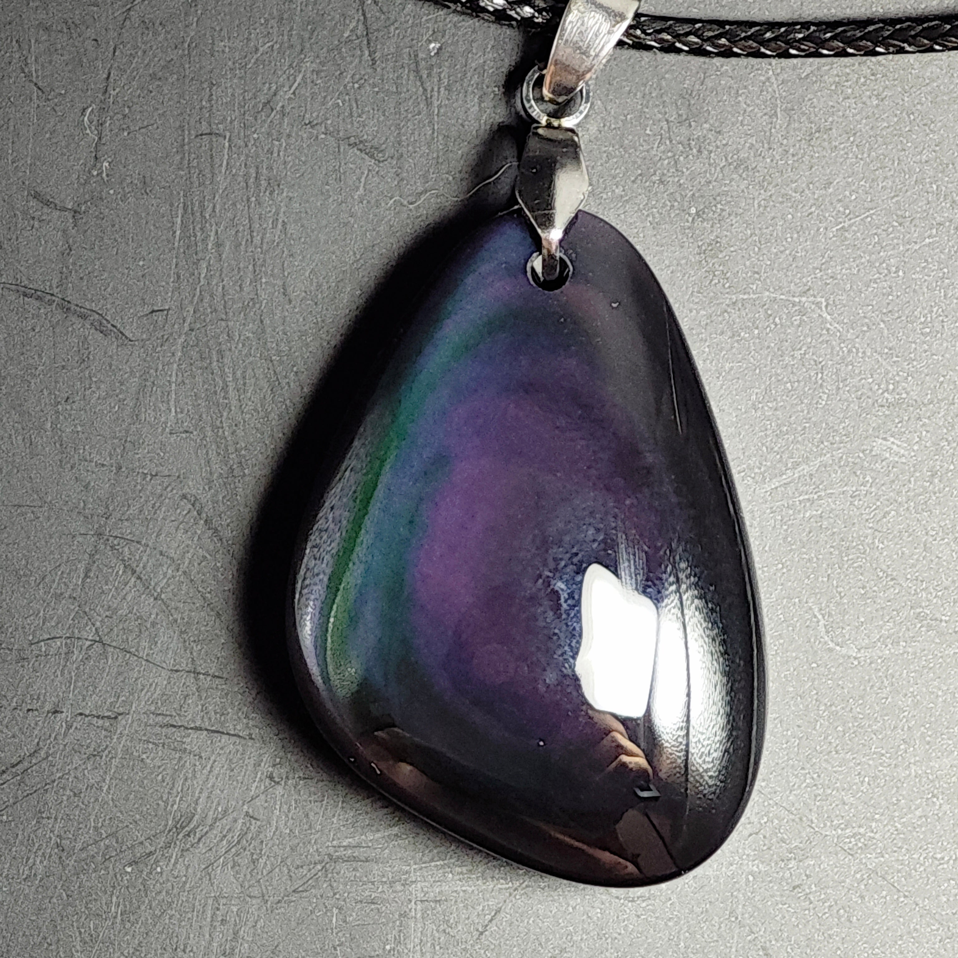 Pendentif - Obsidienne Arc-en-ciel - Oracles &amp; Lunes