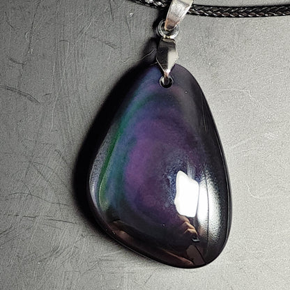 Pendentif - Obsidienne Arc-en-ciel - Oracles &amp; Lunes