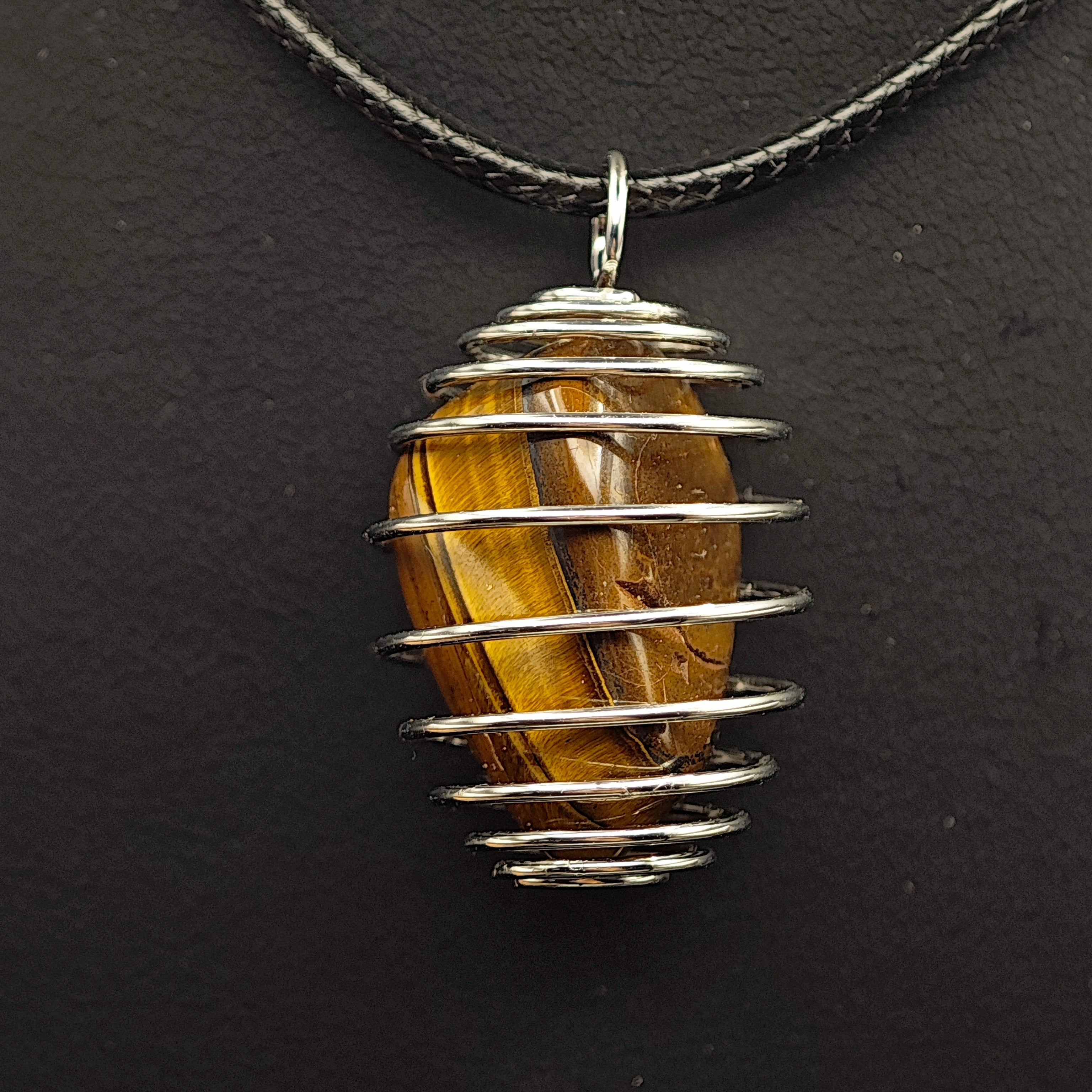 Pendentif Oeil de Tigre - Extra - Cage - Oracles &amp; Lunes