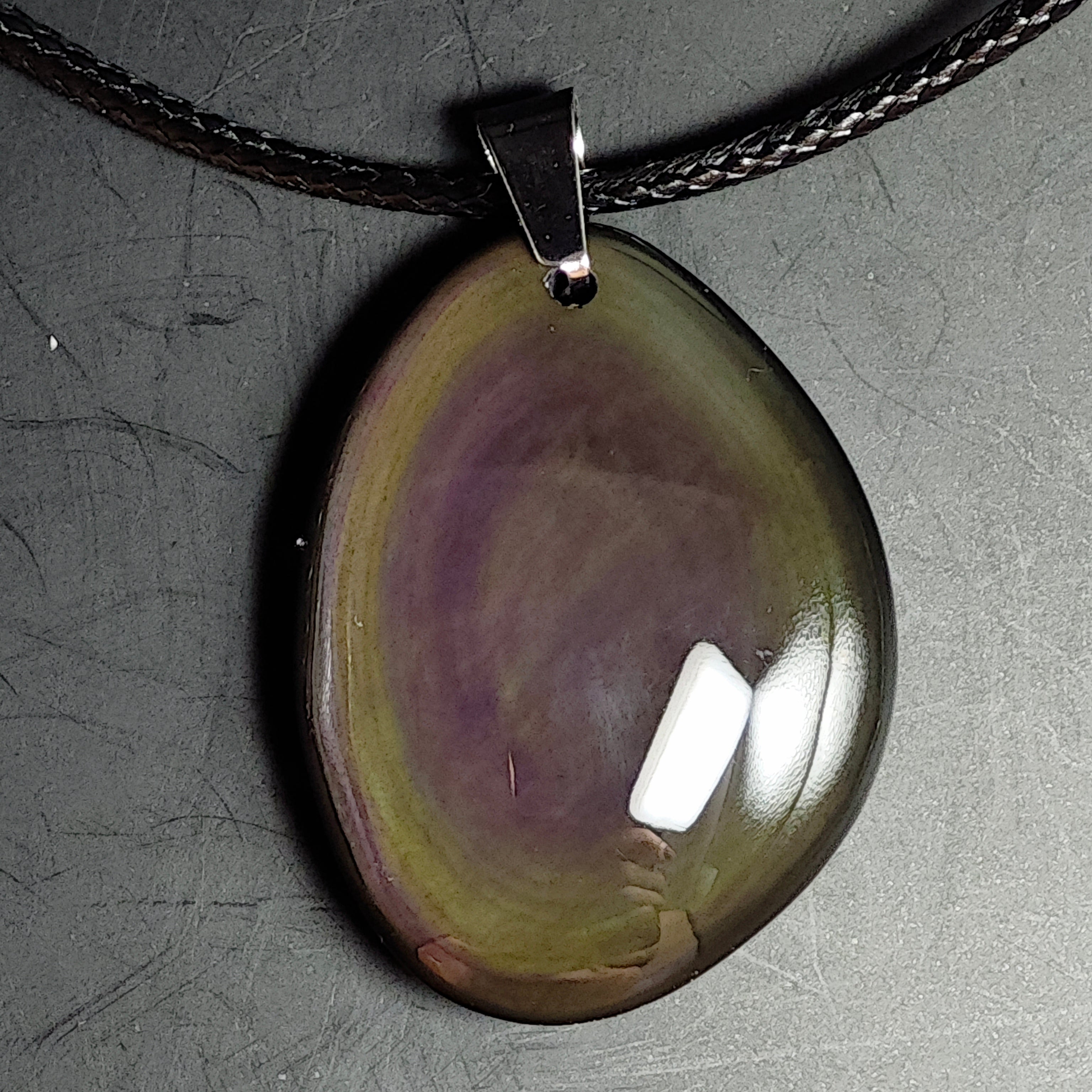 Pendentif - Obsidienne Arc-en-ciel - Oracles &amp; Lunes