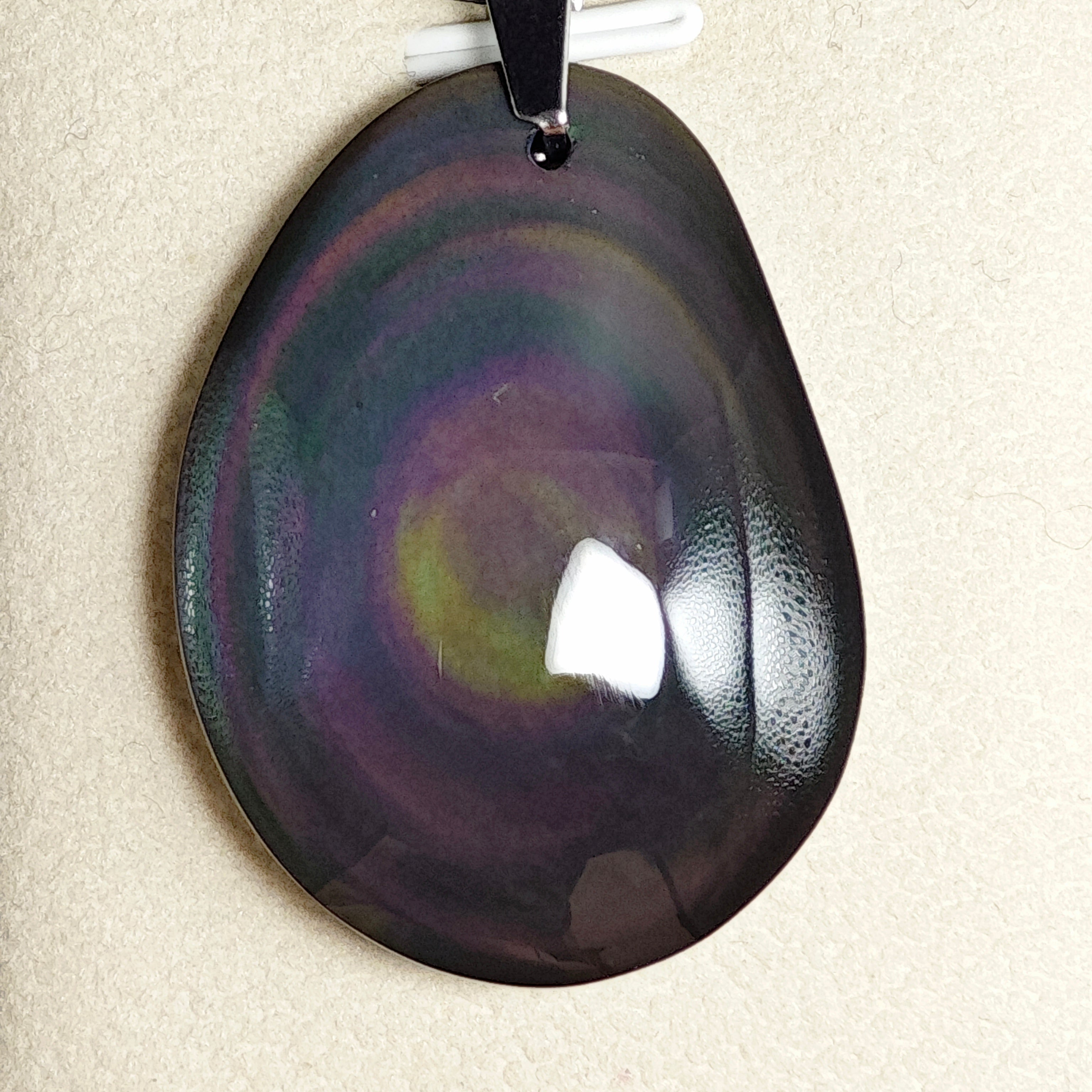 Pendentif - Obsidienne Arc-en-ciel - Oracles &amp; Lunes