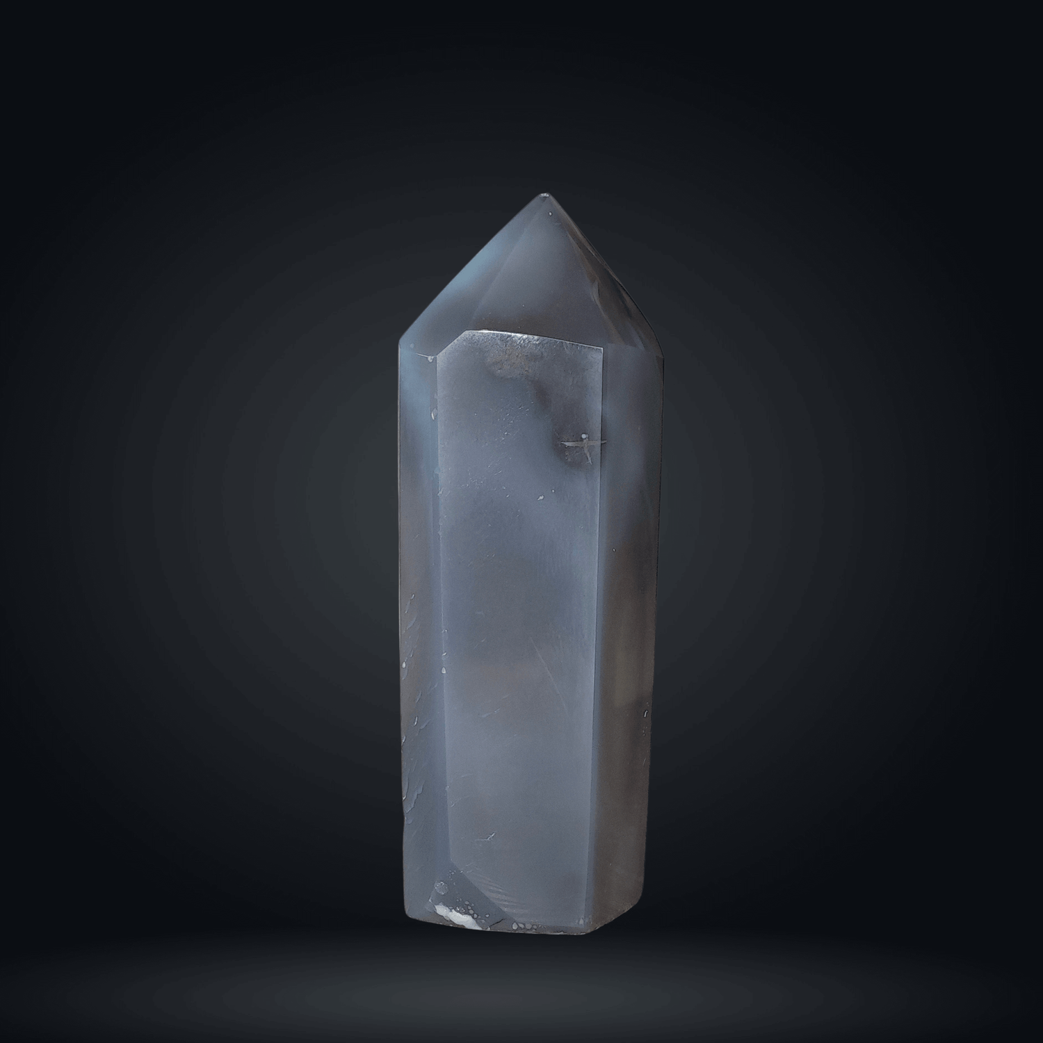 Agate avec cristallisation - Pointes - Oracles &amp; Lunes