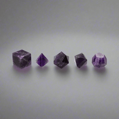 Solides de Platon serties en Améthyste - 2cm - Oracles &amp; Lunes